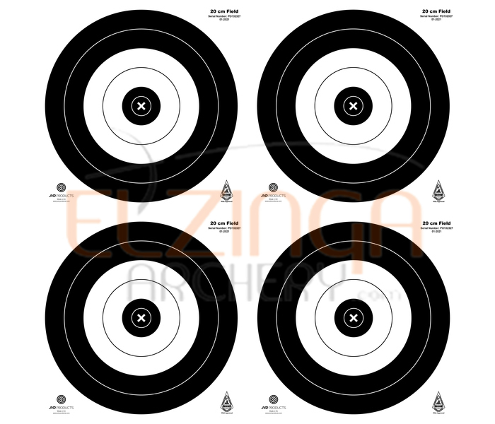 JVD Products Target Faces IFAA Field 4 x 20 cm