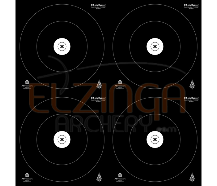 JVD Products Target Faces IFAA Hunter 4 x 20 cm