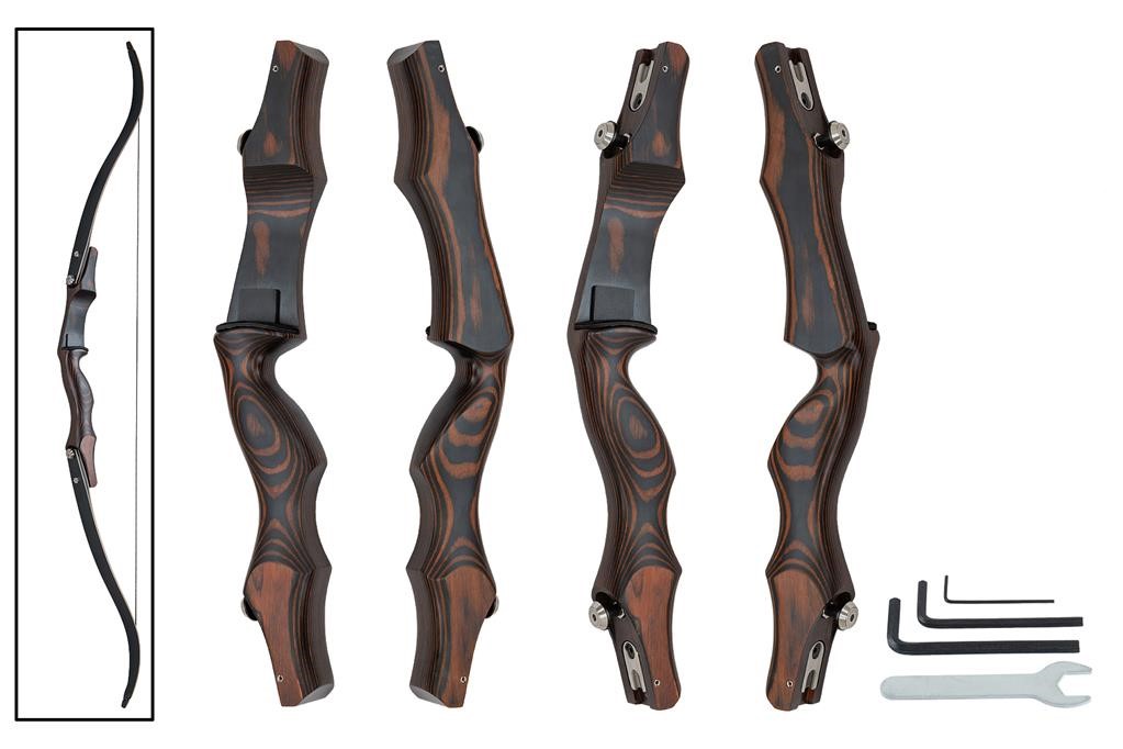 Oak Ridge RISERS HUNTING BOWS ILF WOOD SHADE V1 19" UMBER with LIMB ALIGNMENT SYSTEM