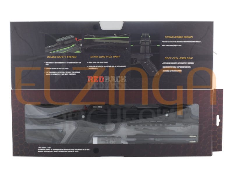 Hori-Zone Pistol Crossbow RedBack Tactical Deluxe Package 80 Pound Black